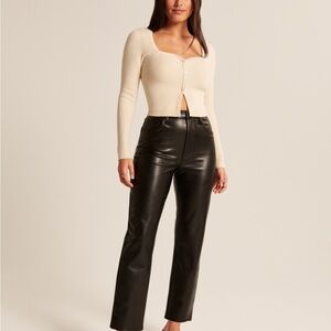 Abercrombie & Fitch Black Leather Pants